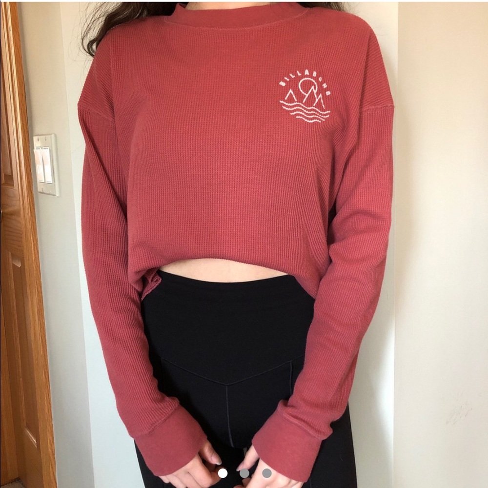 waffle knit billabong crop top